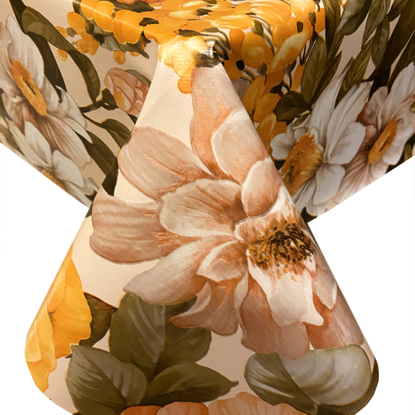 Клеенка "FLORISTA MODERNO", ПВХ на нетканой основе, 140смx20м цветы большие